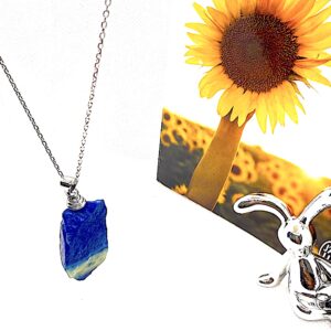 Raw Lapis Lazuli  Crystal Pentant – with 925 Sliver Chain