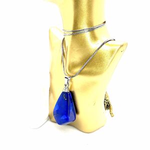 Polished Lapis Drop – Deep Blue Gemstone Pendant