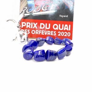 Geometric Afghan Lapis Bracelet – Unique Handcrafted Piece