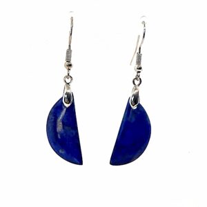 Half-Moon Lapis Earrings – Traditional Afghan Style