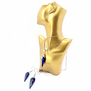 Long Cone Lapis Lazuli Set – Sleek Tapered Pendants