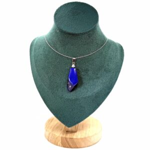 Tapered Teardrop Lapis Pendant – Handcrafted Shine