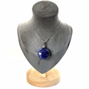 Rounded Triangle Lapis Pendant – Unique Blue Form