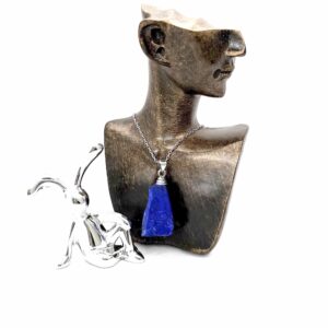 Raw Edge Lapis Lazuli Pendant – Authentic Mine-Cut Gem