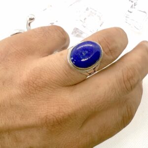 Heritage  Cabochon Oval Lapis Ring – Timeless Masculinity in Solid Silver