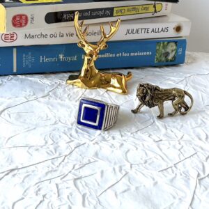 Modern Square Lapis Lazuli Ring – Clean Lines & Classic Strength