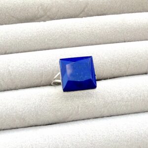 Modern Mystic – Silver Ring with  Square  cut Lapis